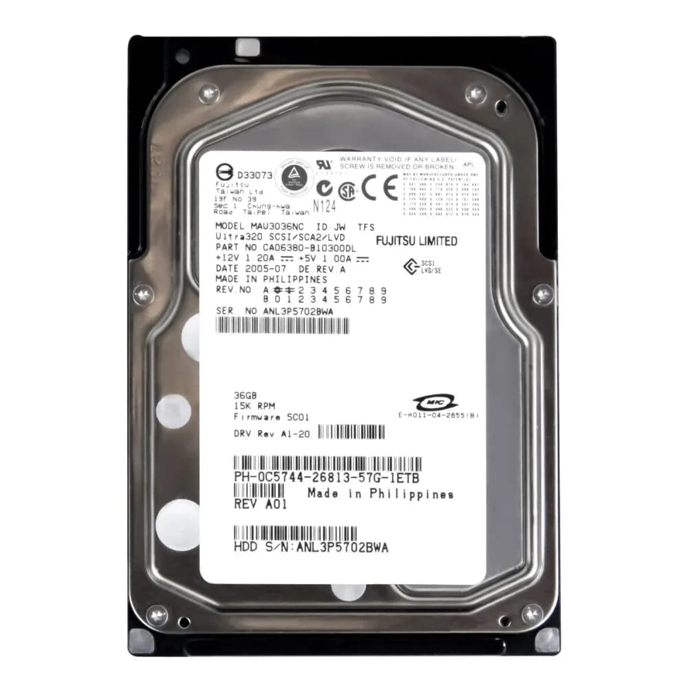 C5744 - Dell 36GB 3.5-In SCSI 320MB/s 15000RPM Hard Drive