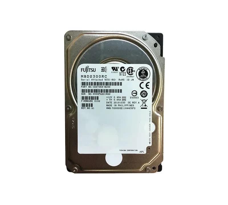CA07068-B200 - Fujitsu 300GB 10000RPM SAS 6Gb/s 16MB Cache 2.5-in HDD