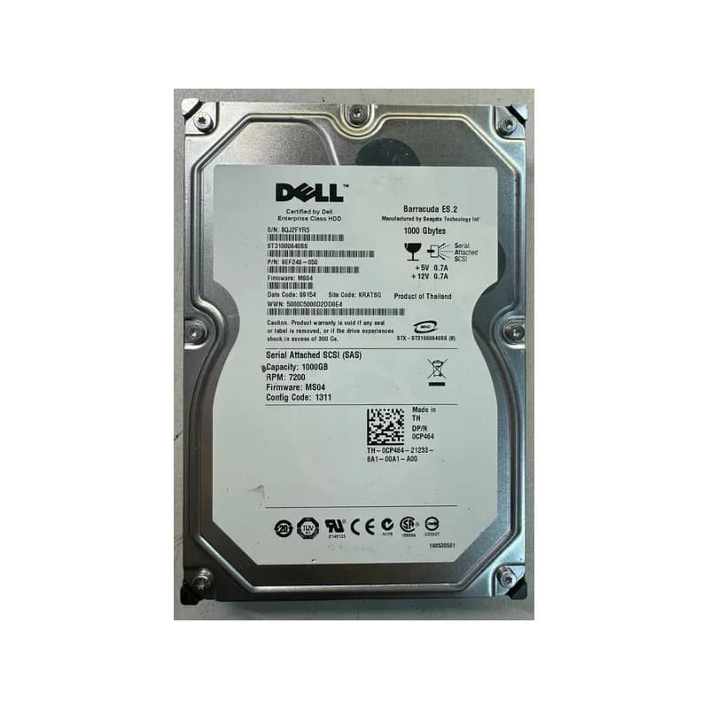 CP464 - Dell 1TB 7200RPM SAS 3Gb/s 3.5-Inch Hard Drive