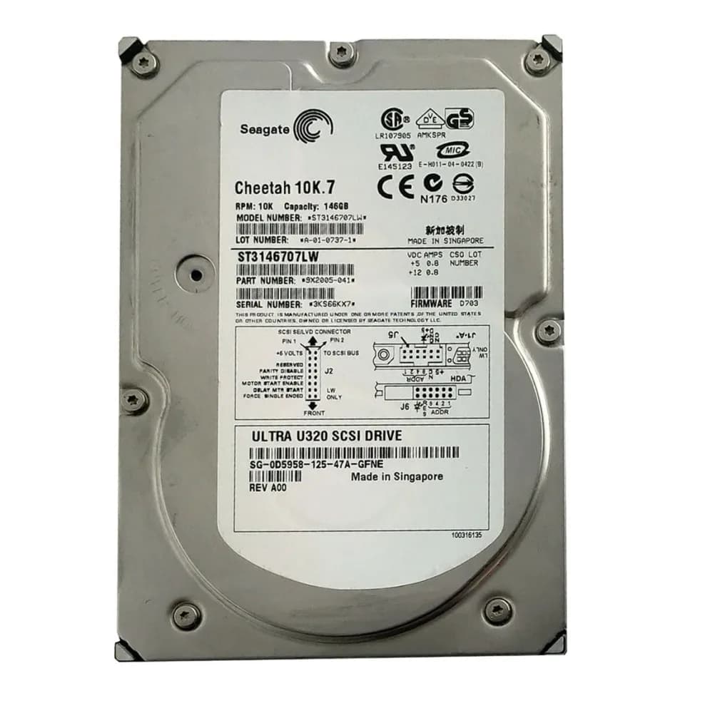 D5958 - Dell 36GB 15000RPM SCSI 320MB/s 3.5-in Hard Drive