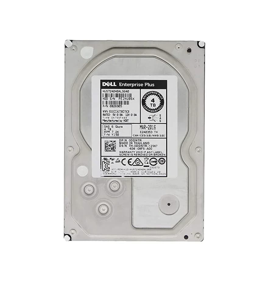 DDNTR - Dell 4TB 7200RPM SAS 12Gb/s 3.5-in Hard Drive
