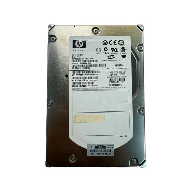 DF146ABAA9 - HP 146GB SAS 15000RPM 3.5-inch Hard Drive