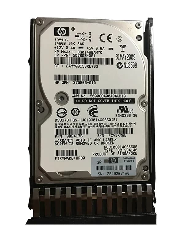DG0146BAMYQ - HP 146GB SAS 10000RPM 2.5-inch Hard Drive