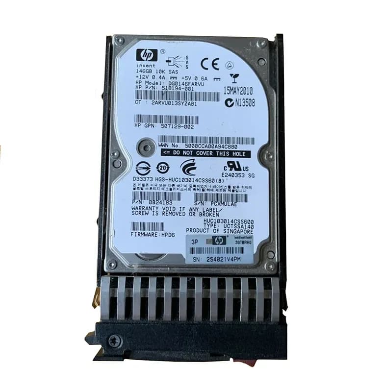 DG0146FARVU - HP 146GB SAS 10000RPM 2.5-inch Hard Drive