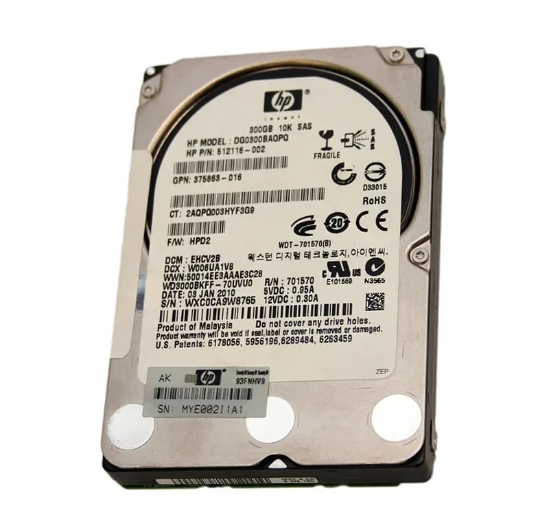 DG0300BAQPQ - HP 300GB 10000RPM SAS 2.5-Inch Hard Drive