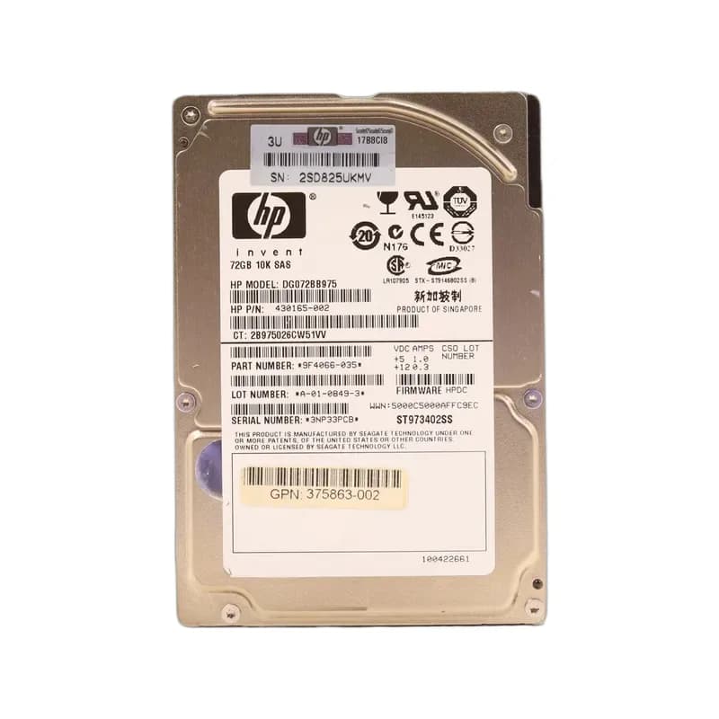 DG072BB975 - HP 72GB 10000RPM SAS 3Gb/s 2.5-Inch Hard Drive