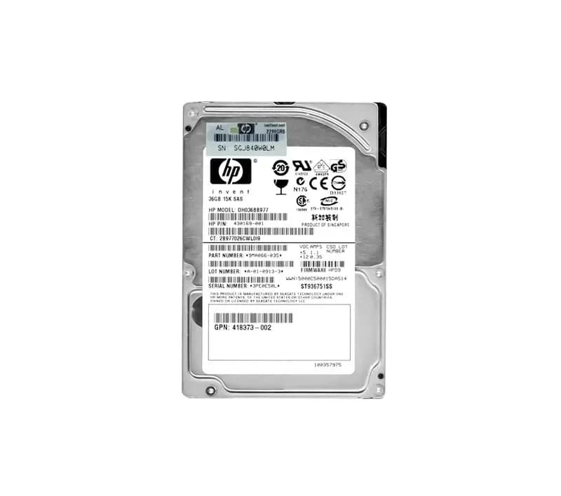 DH036BB977 - HP 36GB SAS 15000RPM 2.5-inch Hard Drive