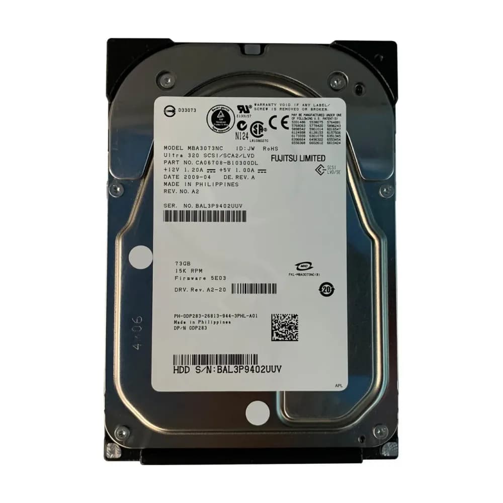 DP283 - Dell 73GB 15000RPM SCSI 320MB/s 3.5-in Hard Drive