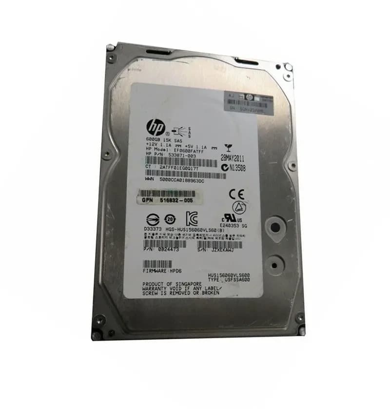 EF0600FATFF - HP 600GB 15000RPM SAS 3.5-Inch Hard Drive
