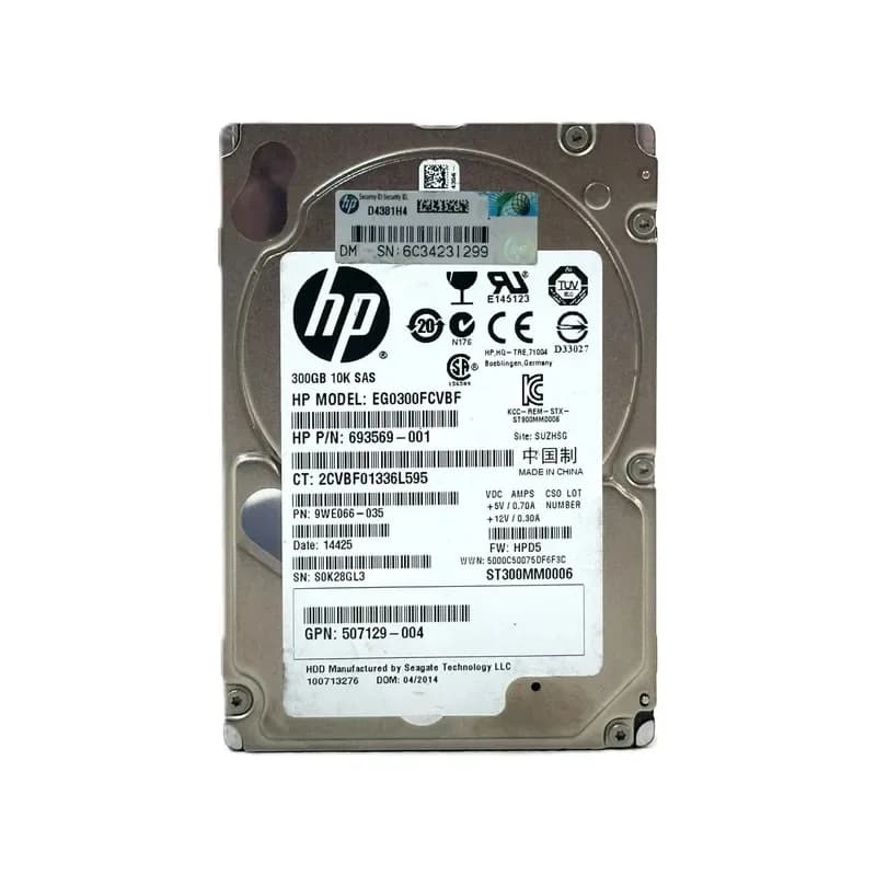 EG0300FCVBF - HPE 300GB 10000RPM SAS 2.5-Inch Hard Drive