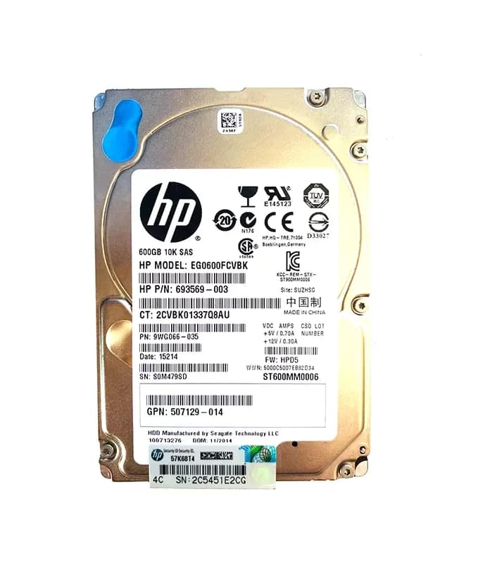 EG0600FCVBK - HPE 600GB 10000RPM SAS 2.5-Inch Hard Drive