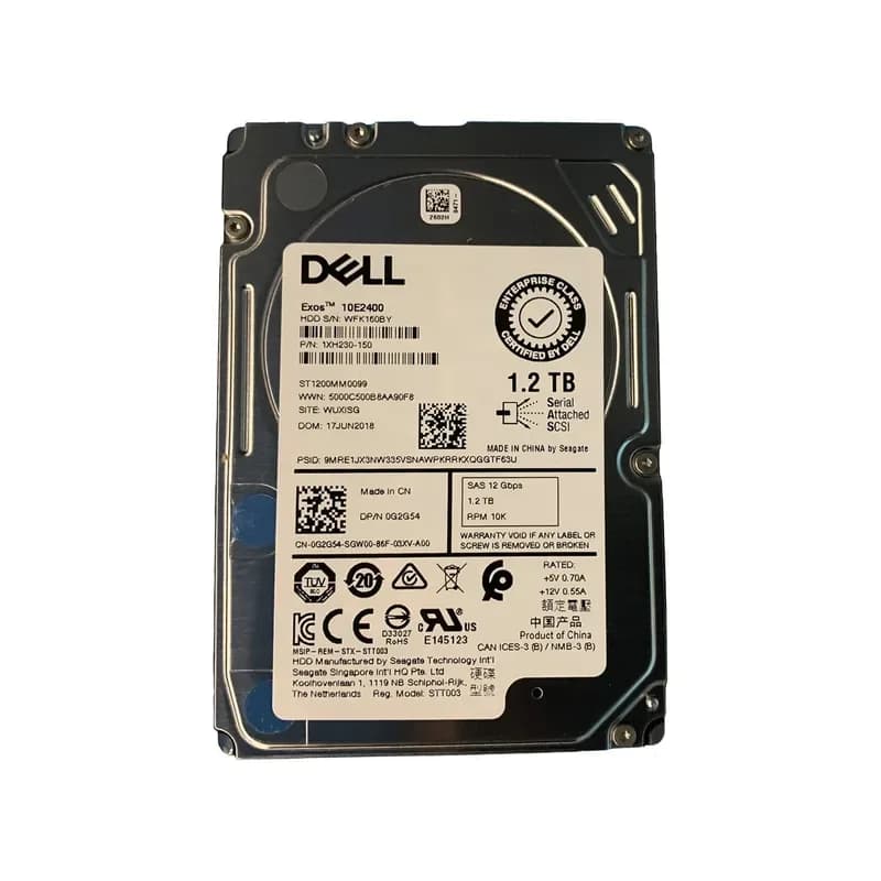 G2G54 - Dell 1.2TB 10000RPM SAS 2.5-Inch Hard Drive