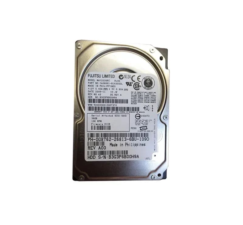 G8762 - Dell 36GB 10K SAS 3Gb/s 8MB Cache 2.5-in HDD with Tray