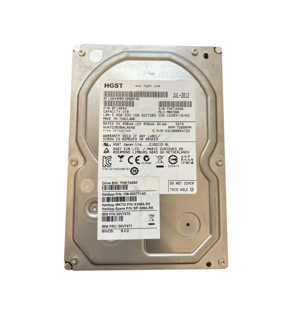 H3U30006472S - HGST 3TB 7200RPM SATA 6Gb/s 3.5-in Hard Drive