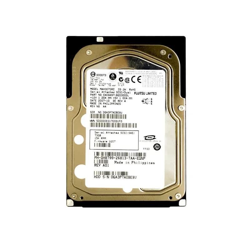 H8799 - Dell 73GB 15000RPM SAS 3Gb/s 3.5-inch Hard Drive