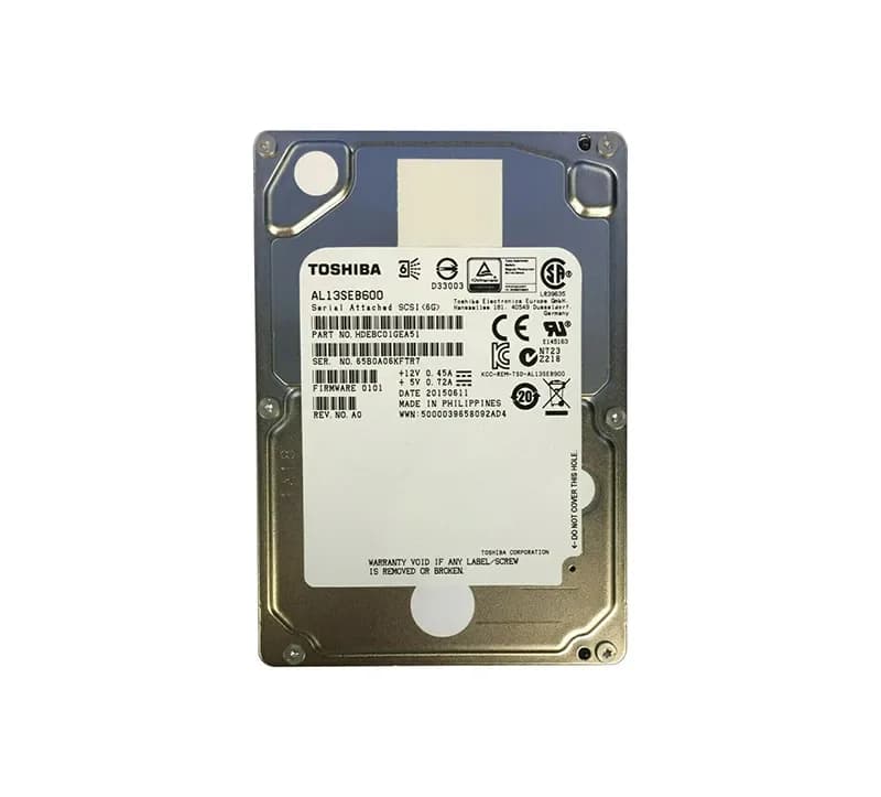 HDEBC01GEA51 - Toshiba 600GB 10000RPM SAS 6Gb/s 64MB Cache 2.5-in HDD