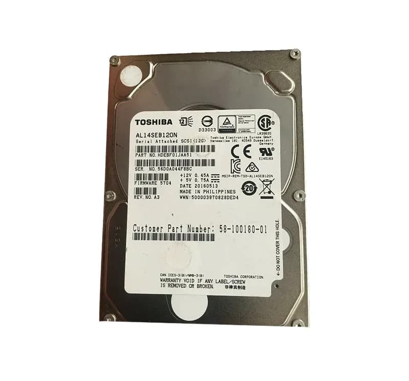 HDEBF01JAA51 - Toshiba 1.2TB 10000RPM SAS 12Gb/s 2.5-in Hard Drive