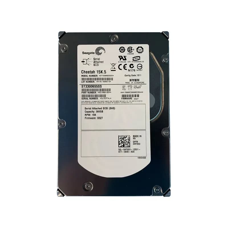 HT953 - Dell 300GB 15000RPM SAS 3.5-Inch Hard Drive