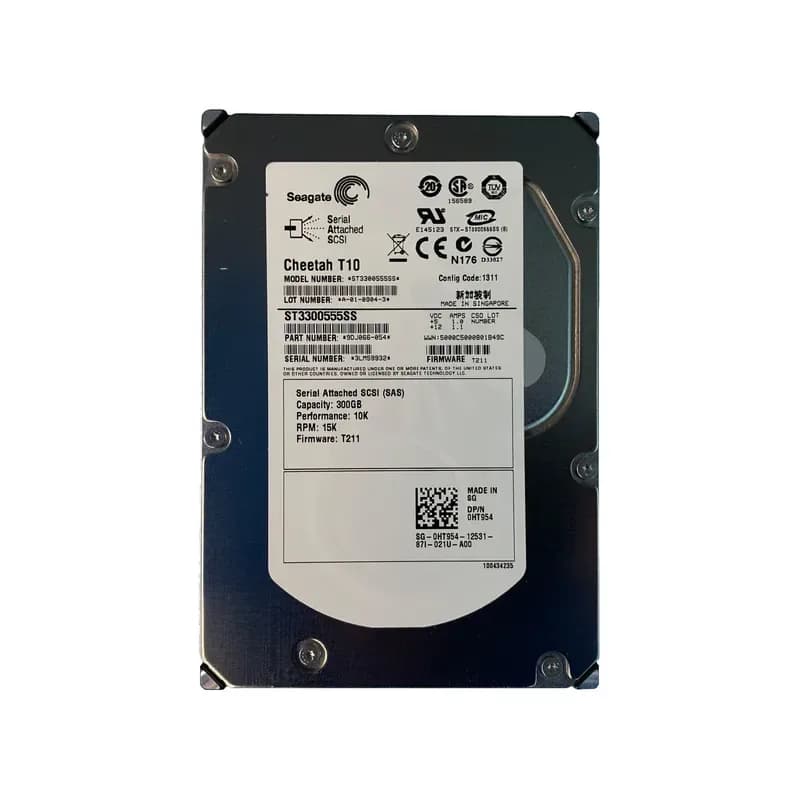 HT954 - Dell 300GB 10000RPM SAS 3Gb/s 3.5-in Hard Drive