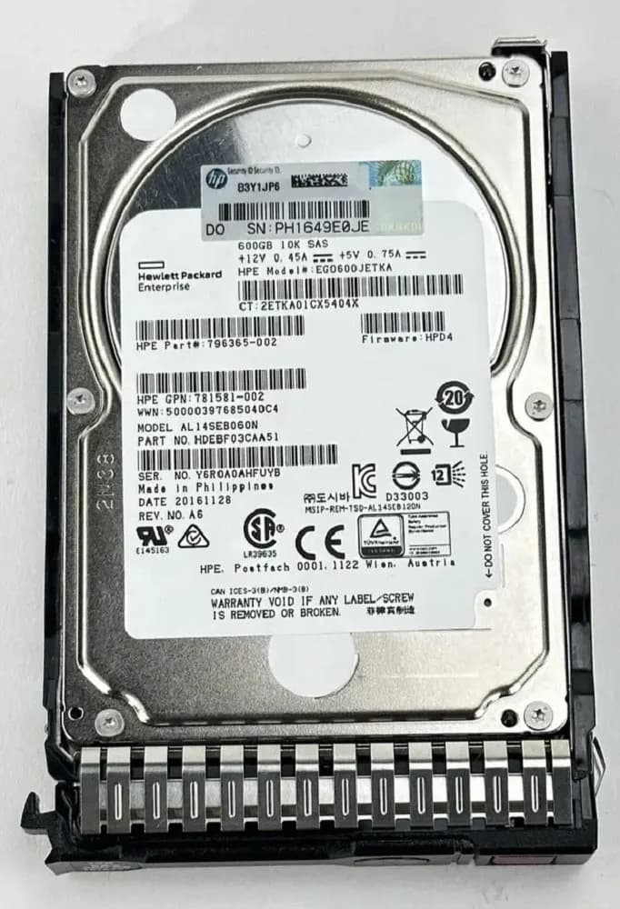 J9F46A - HPE 600GB 10000RPM SAS 2.5-Inch Hard Drive