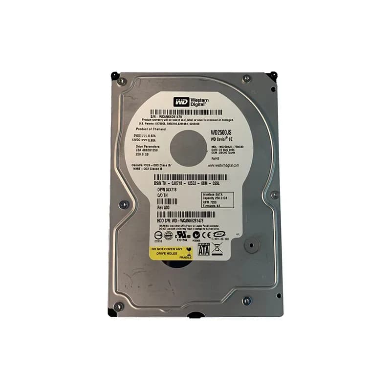 JX718 - Dell 250GB 7200RPM SATA 3Gb/s 3.5-in Hard Drive