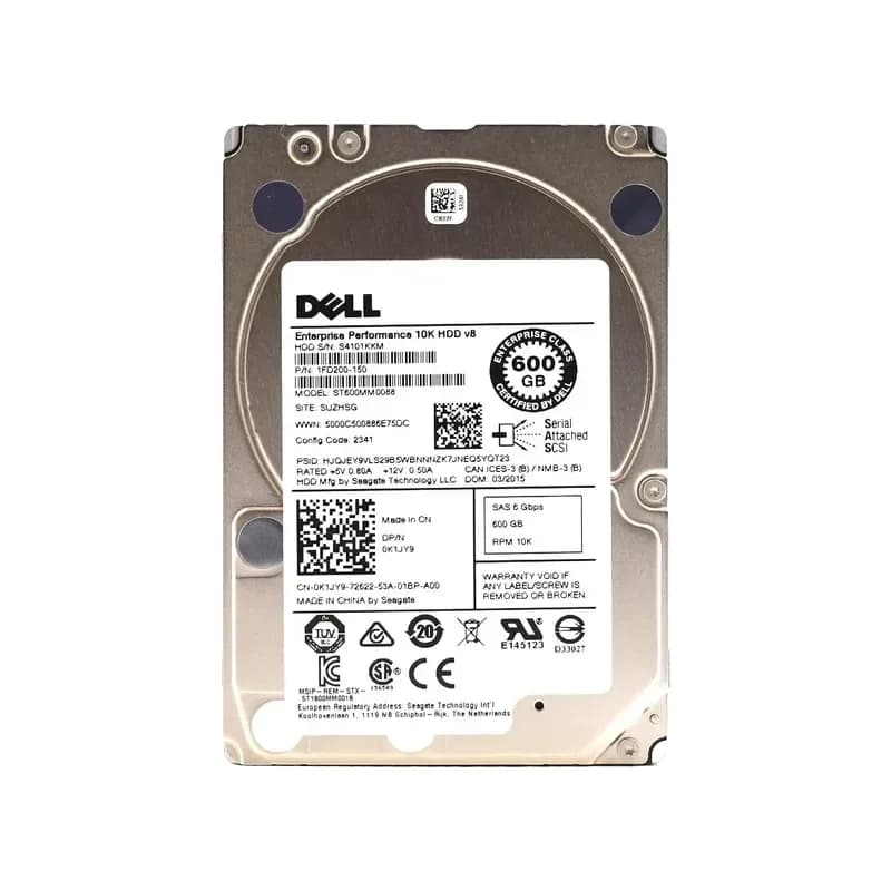 K1JY9 - Dell 600GB 10000RPM SAS 2.5-Inch Hard Drive