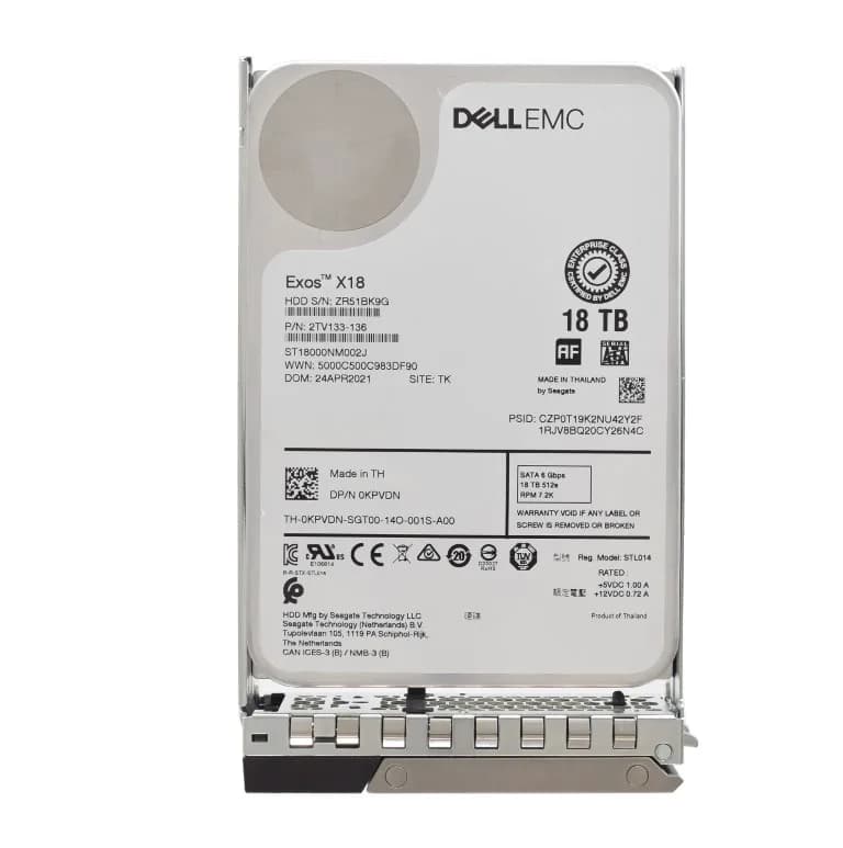 KPVDN - Dell 18TB 7200RPM SATA 6Gb/s 3.5-in Hard Drive