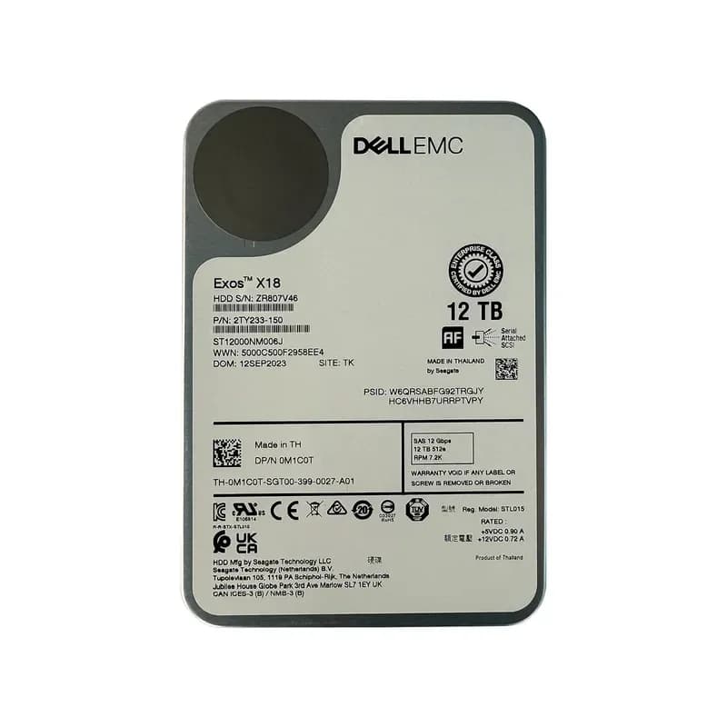 M1C0T - Dell 12TB 7200RPM SAS 12Gb/s 3.5-Inch Hard Drive