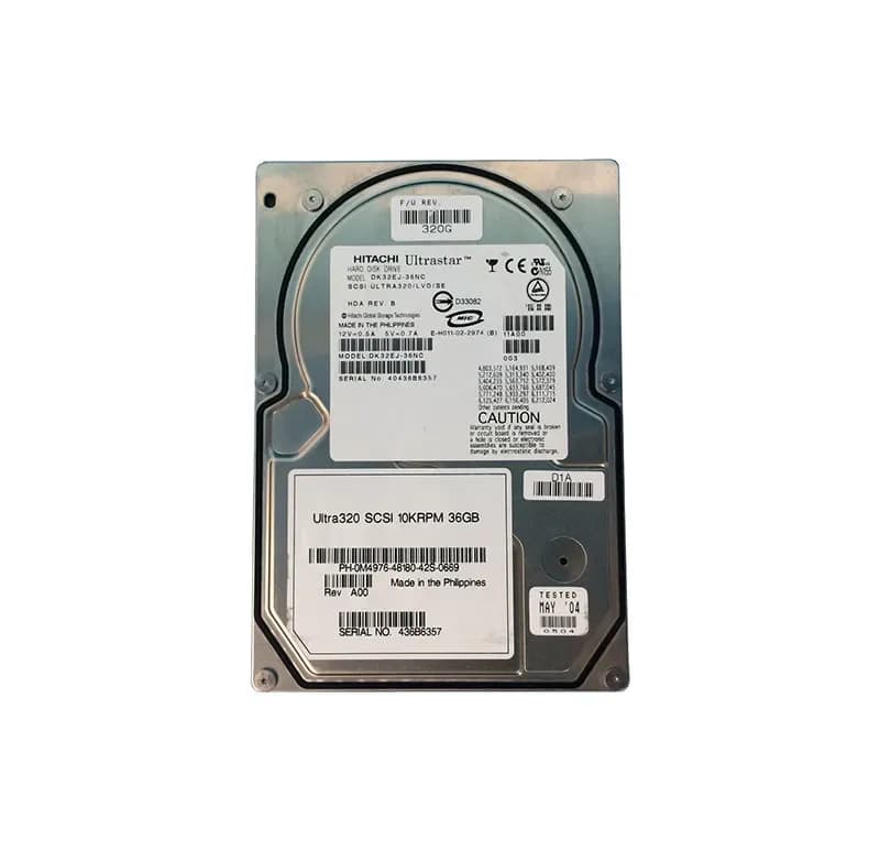 M4976 - Dell 36GB 10000RPM SCSI 320MB/s 3.5-in Hard Drive
