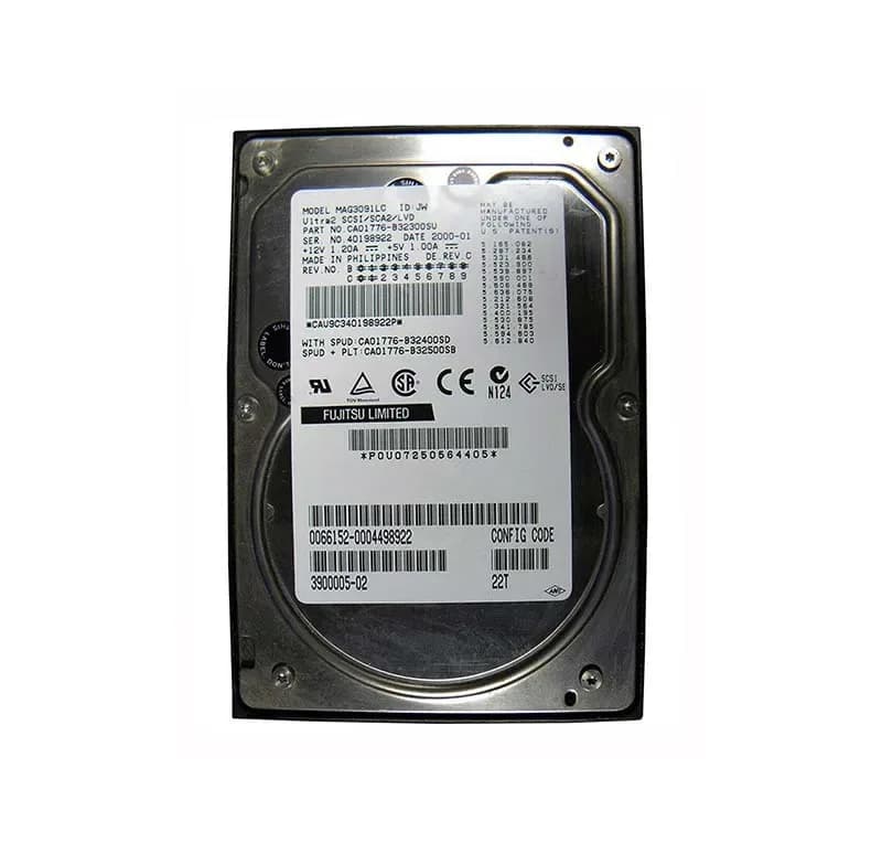 MAG3091LC - Fujitsu 9.1GB 10K Wide Ultra2 SCSI 80-Pin 2MB 3.5-in HDD