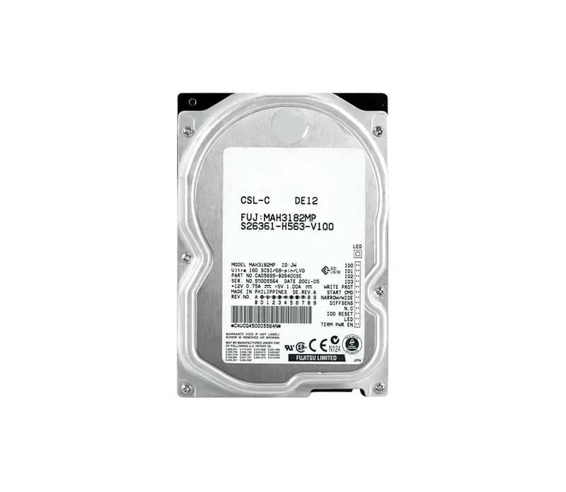 MAH3182MP - Fujitsu 18GB 7200RPM SCSI 160MB/s 3.5-in Hard Drive