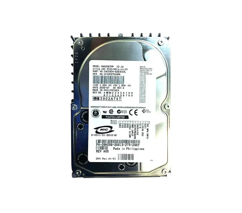 MAN3367MP - Fujitsu 36GB 10000RPM SCSI 160MB/s 3.5-in Hard Drive