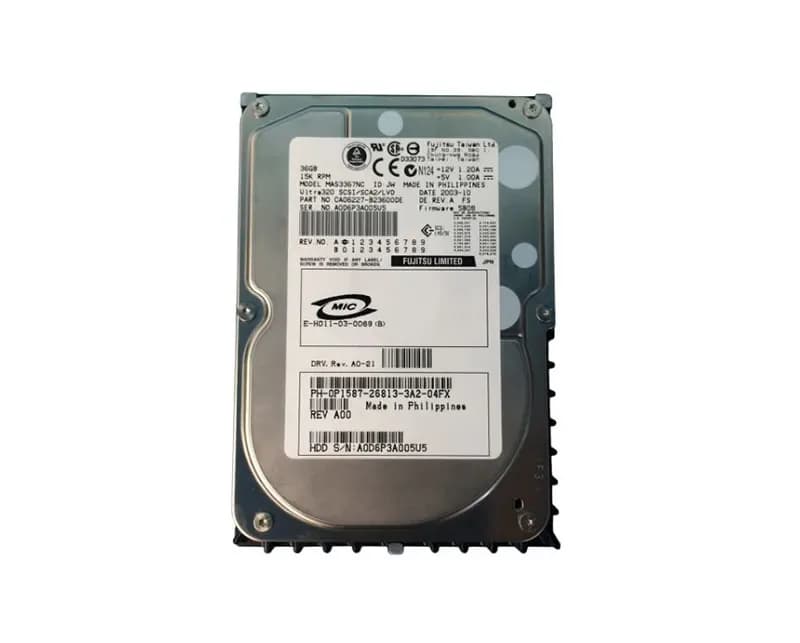 MAS3367NC - Fujitsu 36.7GB 15000RPM SCSI 320MB/s 3.5-in Hard Drive