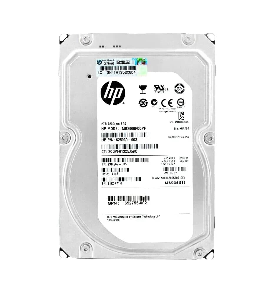 MB2000FCQPF - HP 2TB SAS 7200RPM 3.5-inch Hard Drive