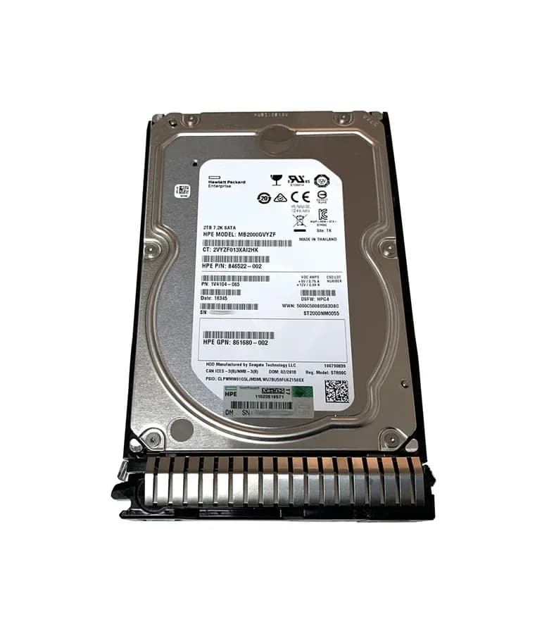 MB2000GVYZF - HP 2TB 7200RPM SATA 3Gb/s 3.5-in Hard Drive