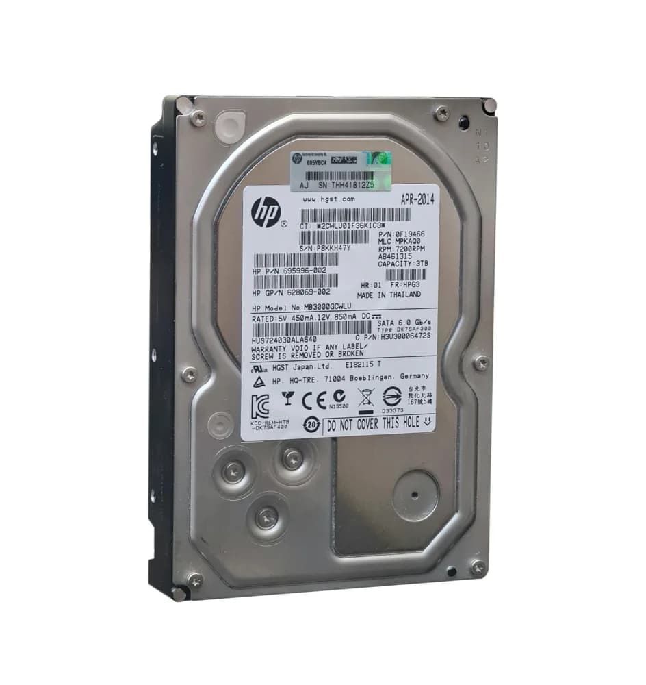 MB3000GCWLU - HP 3TB 7200RPM SATA 6Gb/s 3.5-in Hard Drive