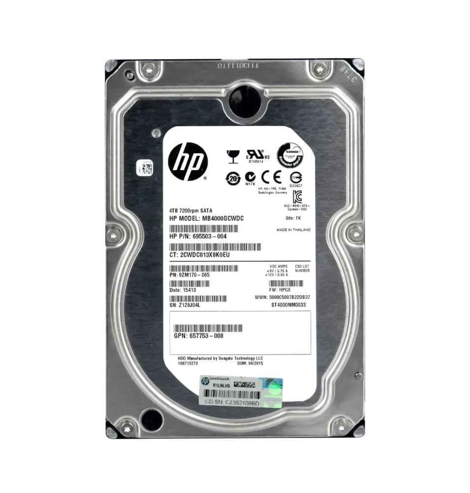 MB4000GCWDC - HP 4TB 7200RPM SATA 3Gb/s 3.5-in Hard Drive