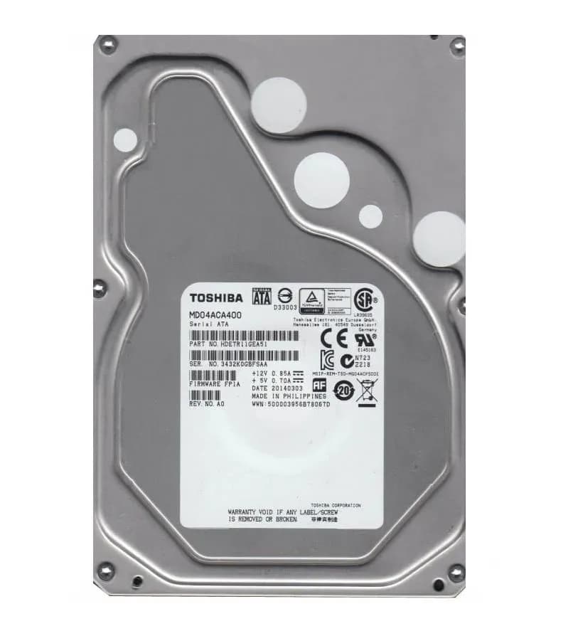 MD04ACA400 - Toshiba 4TB 7200RPM SATA 6Gb/s 3.5-in Hard Drive
