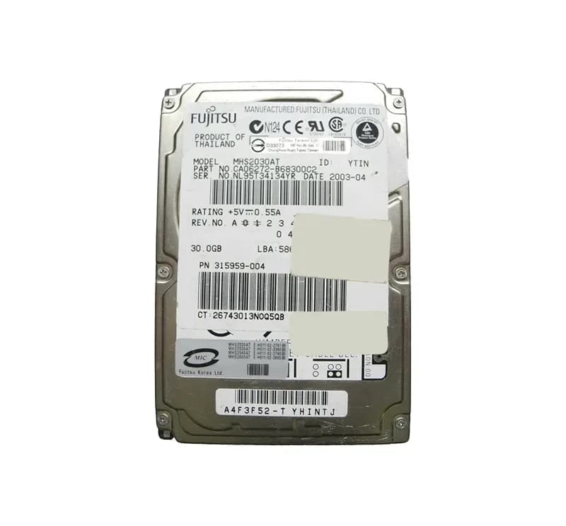 MHS2030AT - Fujitsu 30GB 4200RPM ATA/100 2.5-inch Hard Drive