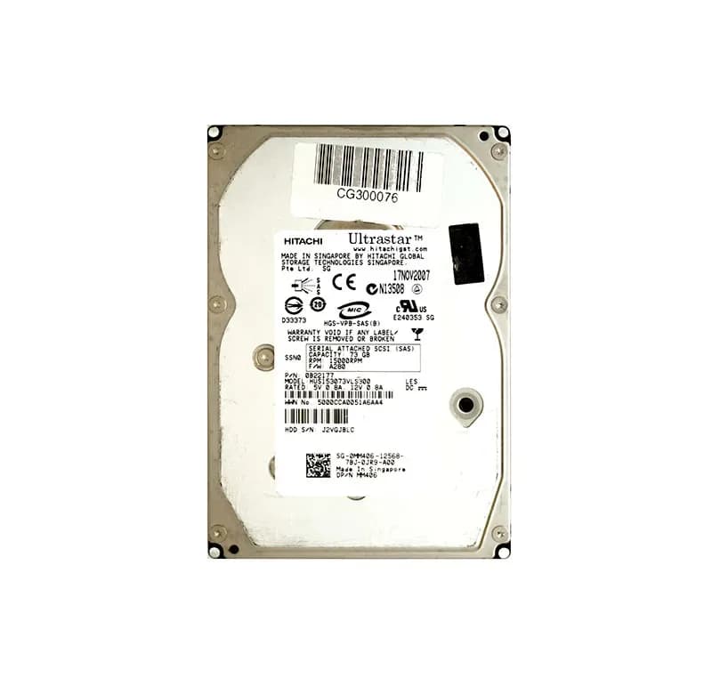 MM406 - Dell 73GB 15000RPM SAS 3Gb/s Hot Swap 3.5-in HDD