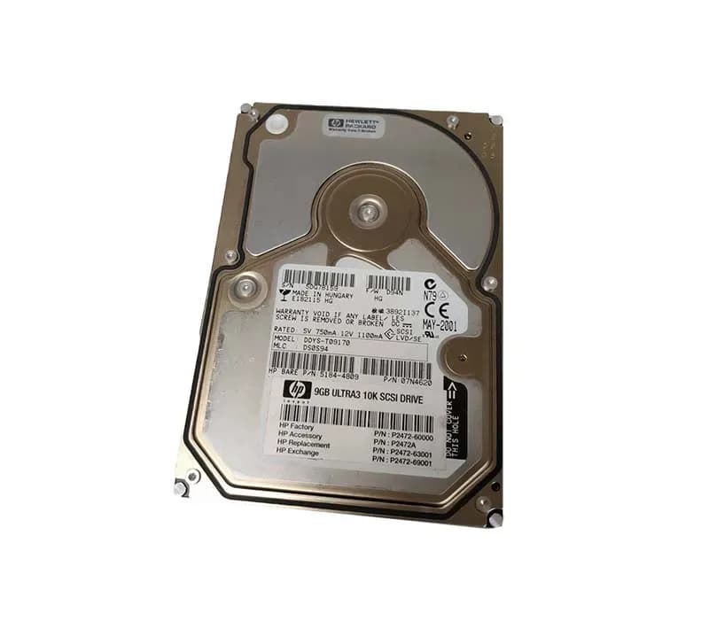 P2472A - HP 9.1GB 10000RPM SCSI 160Mb/s 3.5-in Hard Drive