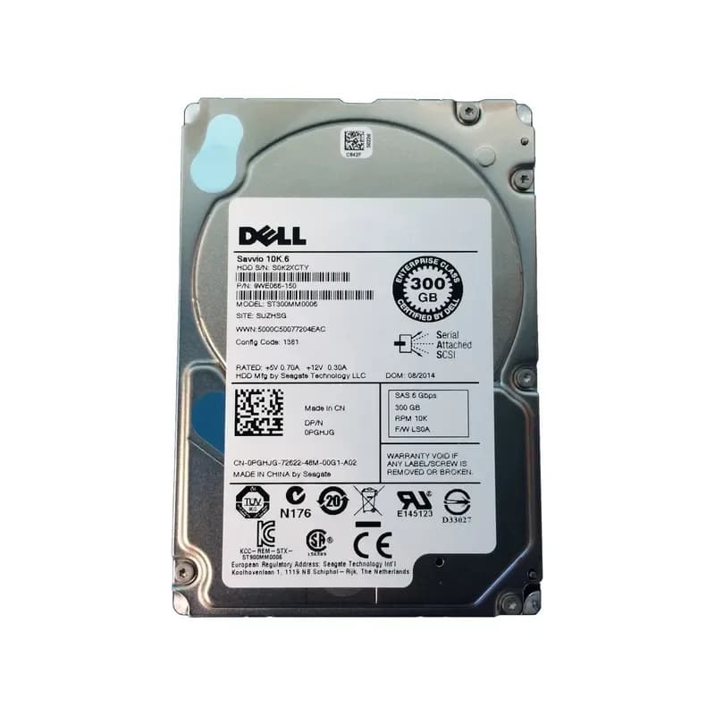 PGHJG - Dell 300GB 10000RPM SAS 2.5-Inch Hard Drive