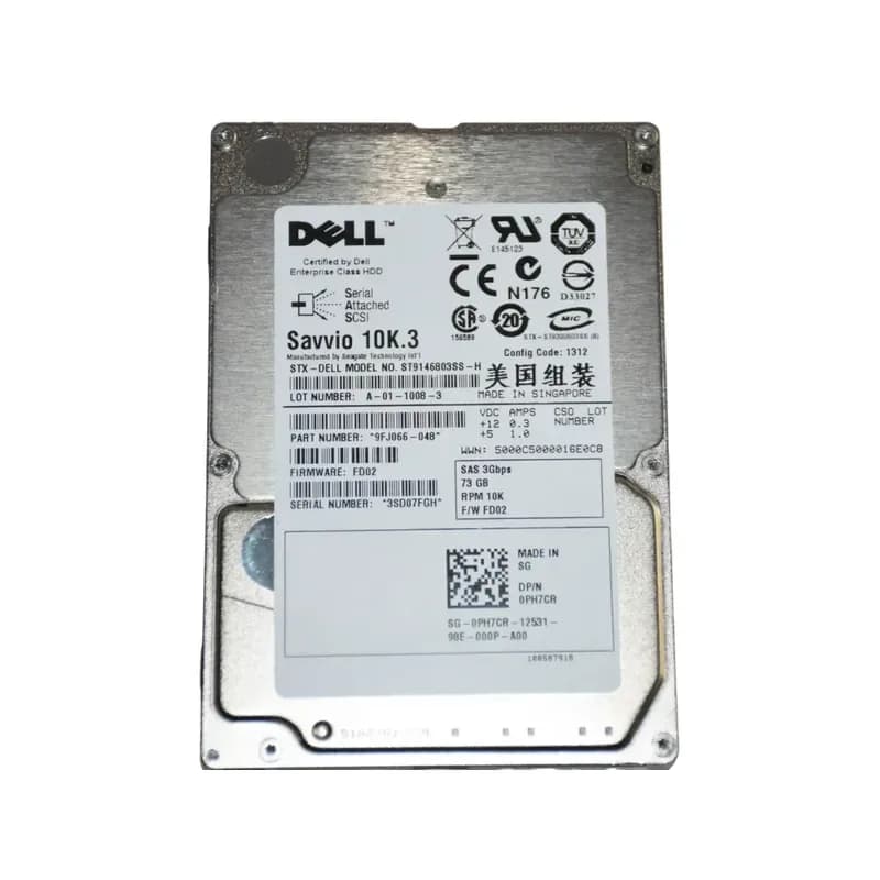PH7CR - Dell 73GB 10000RPM SAS 3Gb/s 16MB Cache 2.5-in HDD