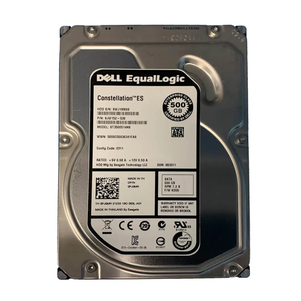 PJ0MR - Dell 500GB 7200RPM SATA 3Gb/s 3.5-in Hard Drive