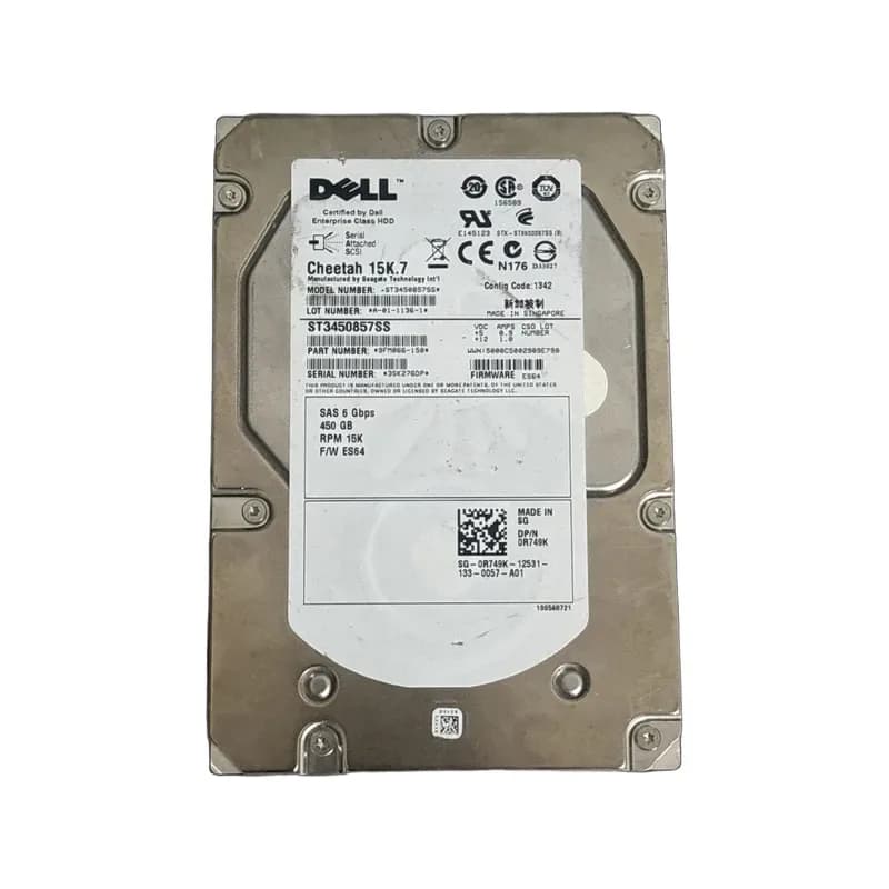 R749K - Dell 450GB 15000RPM SAS 3.5-Inch Hard Drive
