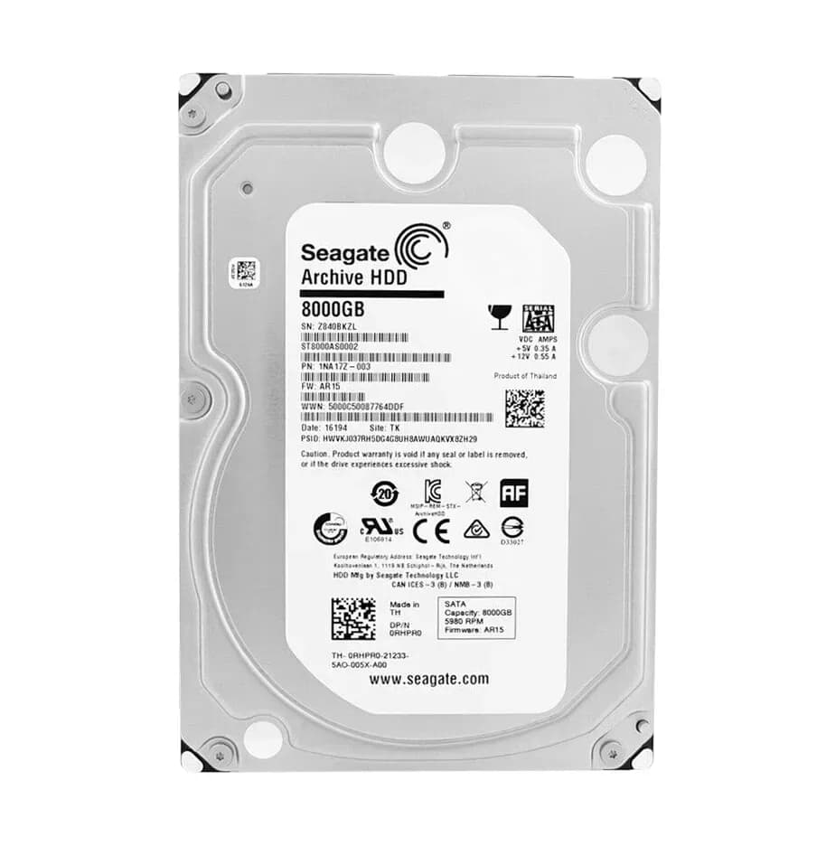 RHPR0 - Dell 8TB SATA 6Gb/s 3.5-in Hard Drive