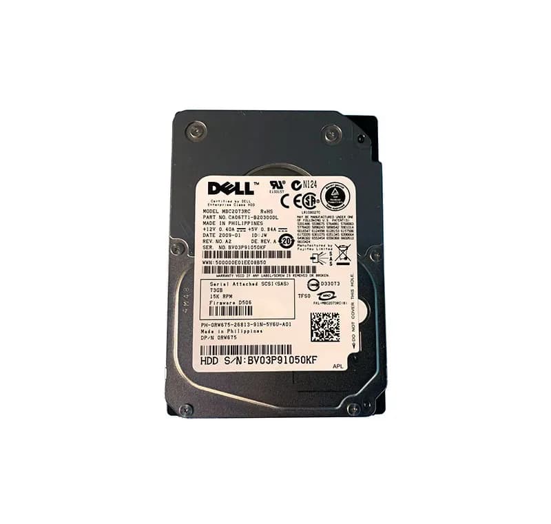RW675 - Dell 73GB 15000RPM SAS 3Gb/s 2.5-in Hard Drive