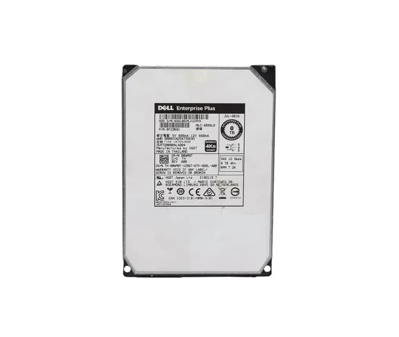 RWM9T - Dell 8TB 7200RPM SAS 12Gb/s 3.5-Inch Hard Drive