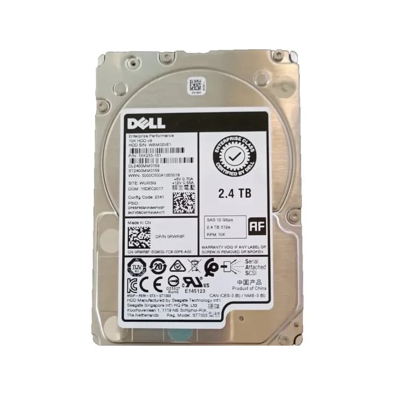 RWR8F - Dell 2.4TB 10000RPM SAS 2.5-Inch Hard Drive