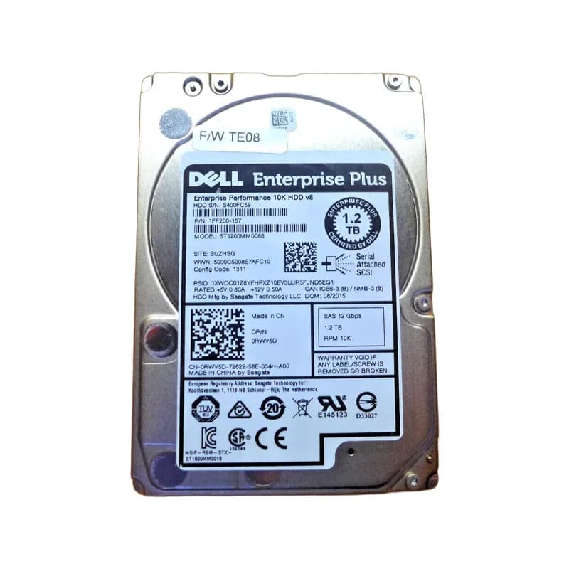RWV5D - Dell 1.2TB 10000RPM SAS 2.5-Inch Hard Drive